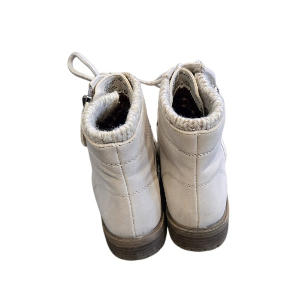 Cream Ankle Boots - Picture 4 of 6